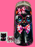 🩷✨ Pink Noir Kitty ✨🖤 16 Oz Snow Globe